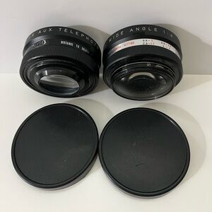 Yashikor AUX Telephoto & Wide Angle 1:4 Lenses Made in Japan